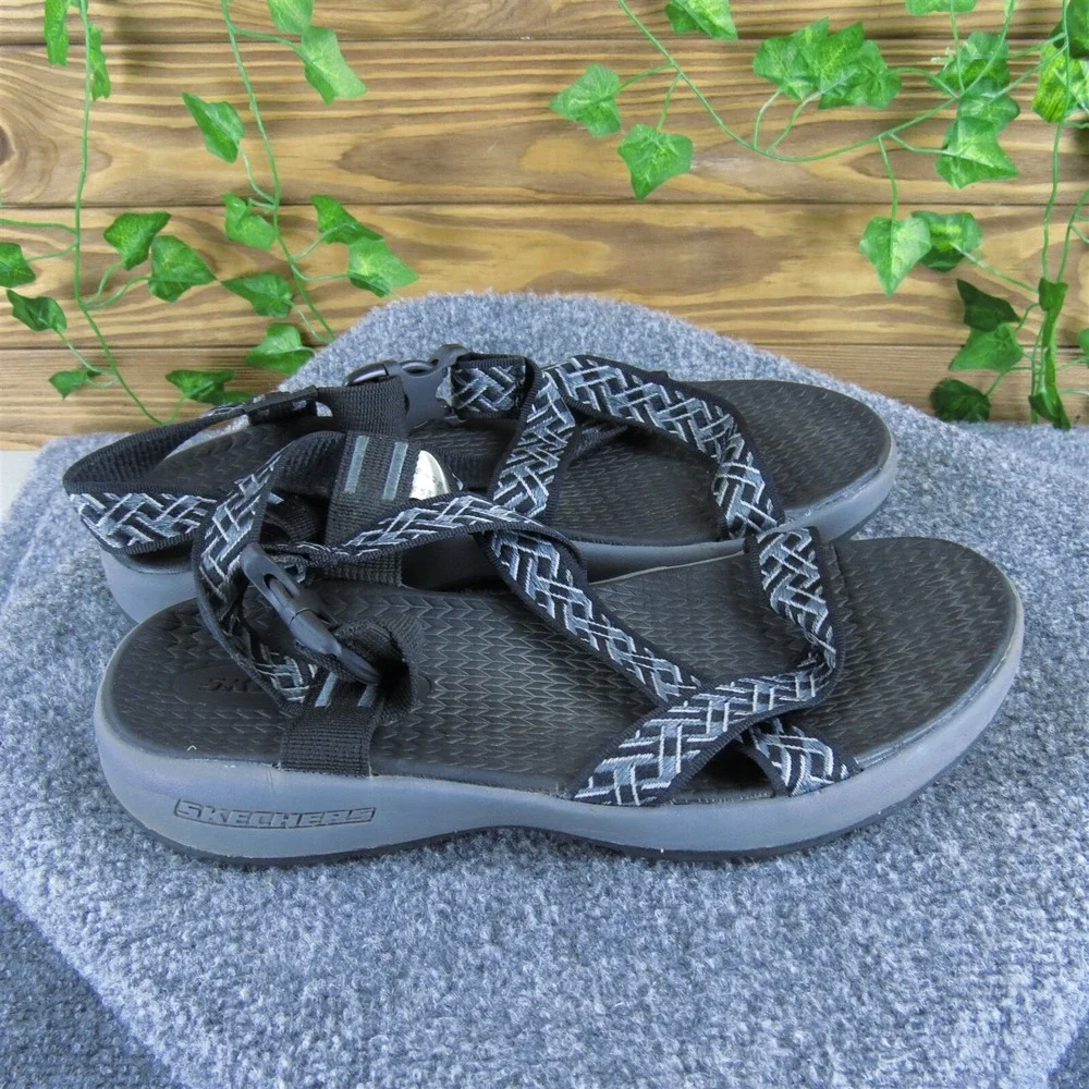 Skechers Men's  Strappy Black Synthetic Size‎ 10 Medium Gently Used 2025